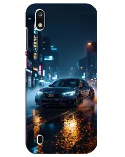 Чехол для ZTE Blade A7 (2019) с картинкой «Ночной город и Audi»