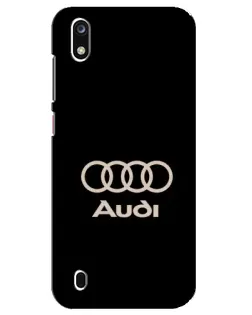 Чехол для ZTE Blade A7 (2019) с картинкой «Audi — золотой логотип»