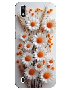 Чехол для ZTE Blade A7 (2019) с картинкой «Белые сухоцветы»