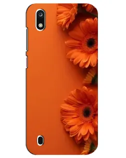 Чехол для ZTE Blade A7 (2019) с картинкой «Оранжевые герберы»