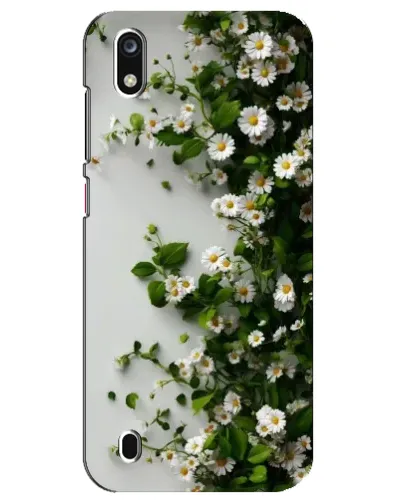 Чехол для ZTE Blade A7 (2019) с картинкой «Ветка мелких белых цветов»