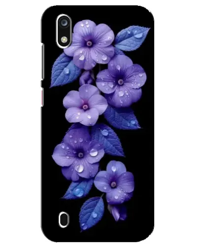 Чехол для ZTE Blade A7 (2019) с картинкой «Фиолетовые цветы с росою»
