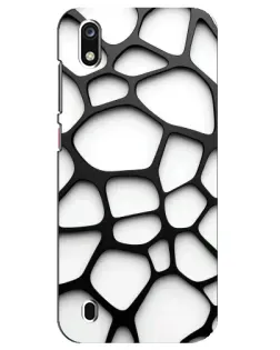 Чехол для ZTE Blade A7 (2019) с картинкой «Белая объемная сетка»
