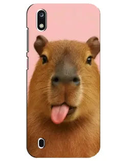 Чехол для ZTE Blade A7 (2019) с картинкой «Капибара с языком»