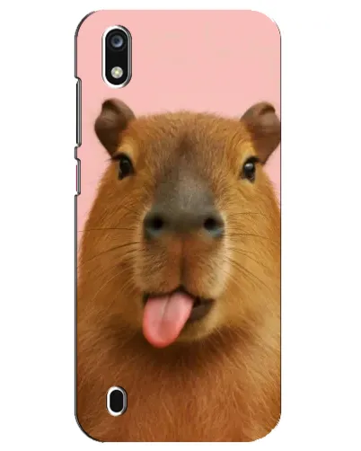 Чехол для ZTE Blade A7 (2019) с картинкой «Капибара с языком»