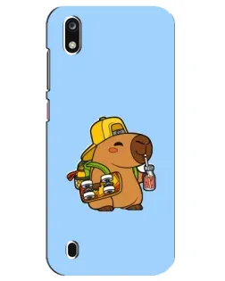 Чехол для ZTE Blade A7 (2019) с картинкой «Капибара на скейте»
