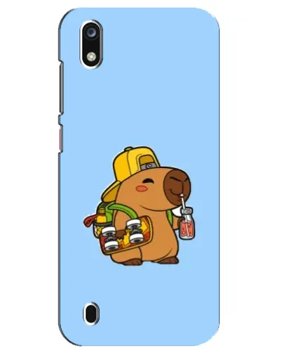Чехол для ZTE Blade A7 (2019) с картинкой «Капибара на скейте»