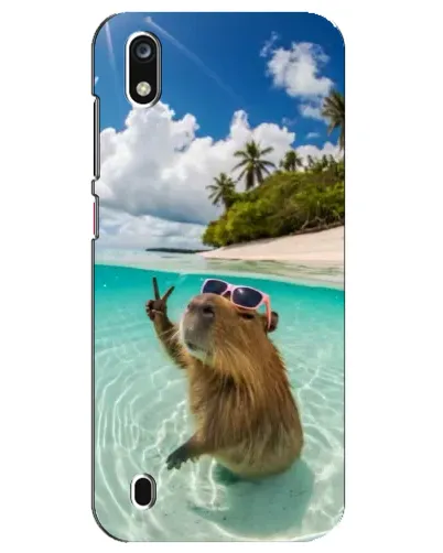 Чехол для ZTE Blade A7 (2019) с картинкой «Капибара на море»