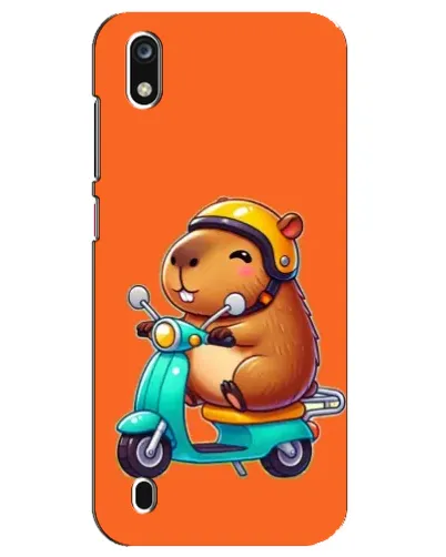 Чехол для ZTE Blade A7 (2019) с картинкой «Капибара на скутере»