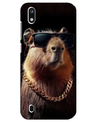 Чехол для ZTE Blade A7 (2019) с картинкой «Капибара золотая цепь»
