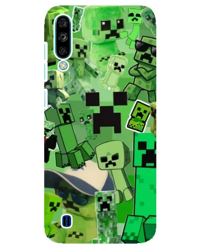 Чехол для ZTE Blade A7 (2020) с картинкой «Криперы Minecraft»