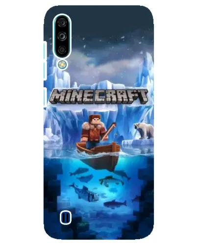 Чехол для ZTE Blade A7 (2020) с картинкой «Minecraft ледяной мир»