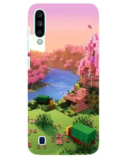 Чехол для ZTE Blade A7 (2020) с картинкой «Розовое дерево Minecraft»