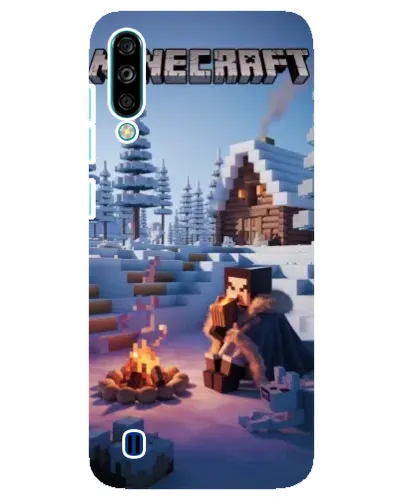 Чехол для ZTE Blade A7 (2020) с картинкой «Зимний Minecraft»