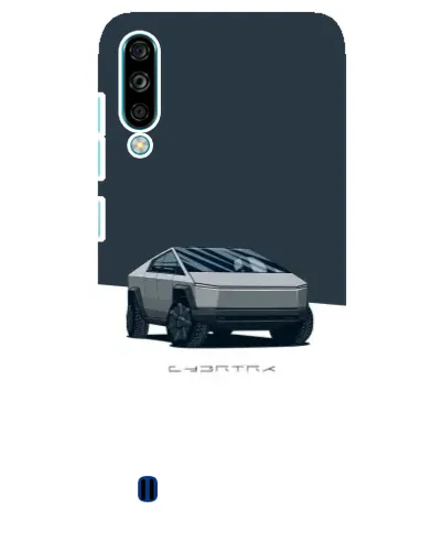 Чехол для ZTE Blade A7 (2020) с картинкой «Серебристый Cybertruck Tesla»