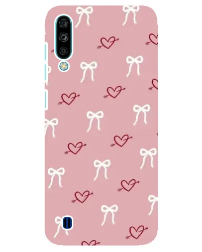 Чехол для ZTE Blade A7 (2020) с картинкой «Сердца и банты»