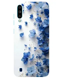 Чехол для ZTE Blade A7 (2020) с картинкой «Голубой цветочный каскад»