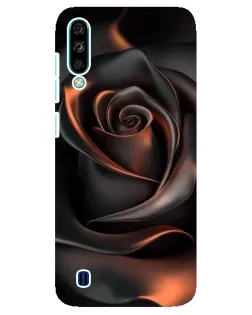 Чехол для ZTE Blade A7 (2020) с картинкой «Шелковая черная роза»