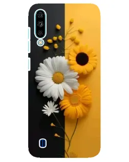 Чехол для ZTE Blade A7 (2020) с картинкой «Подсолнух и ромашка»