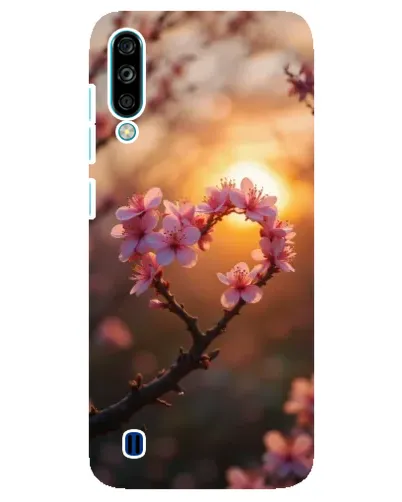 Чехол для ZTE Blade A7 (2020) с картинкой «Розовый цвет сердце на фоне заката» Чехол для ZTE Blade A7 (2020) с картинкой «Розовый цвет сердце на фоне заката»