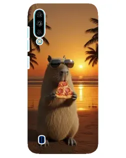 Чехол для ZTE Blade A7 (2020) с картинкой «Капибара с пиццей»