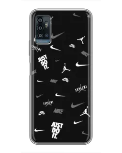 Чохол для ZTE Blade A71 з картинкою «Nike Black Pattern» Чохол для ZTE Blade A71 з картинкою «Nike Black Pattern»