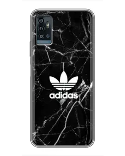 Чехол для ZTE Blade A71 с картинкой «Белый мрамор Adidas»