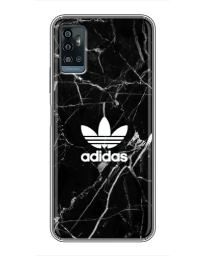 Чехол для ZTE Blade A71 с картинкой «Белый мрамор Adidas»