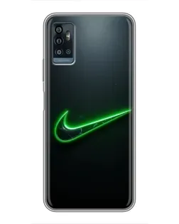 Чохол для ZTE Blade A71 з картинкою «Неоновий контур Nike»