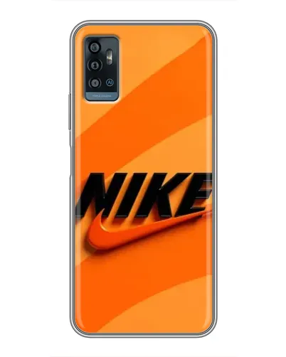 Чехол для ZTE Blade A71 с картинкой «Оранжевый драйв Nike»