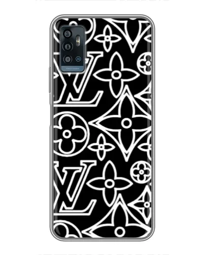 Чохол для ZTE Blade A71 з картинкою «Чорно-білий візерунок LV» Чохол для ZTE Blade A71 з картинкою «Чорно-білий візерунок LV»