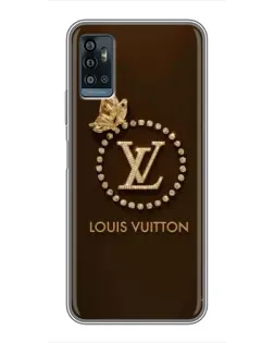Чохол для ZTE Blade A71 з картинкою «LV — золота печатка»