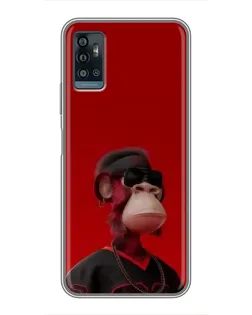Чохол для ZTE Blade A71 з картинкою «Bored Ape в червоному»