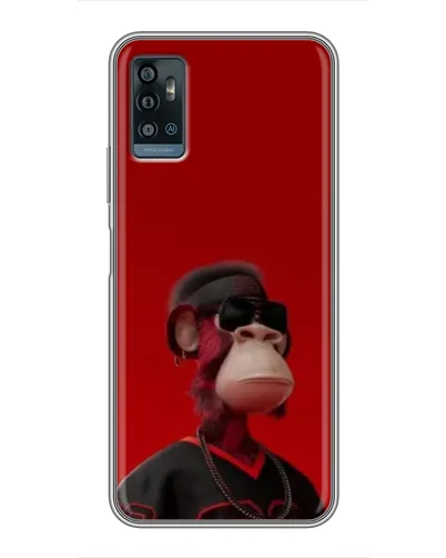 Чехол для ZTE Blade A71 с картинкой «Bored Ape в красном» Чехол для ZTE Blade A71 с картинкой «Bored Ape в красном»