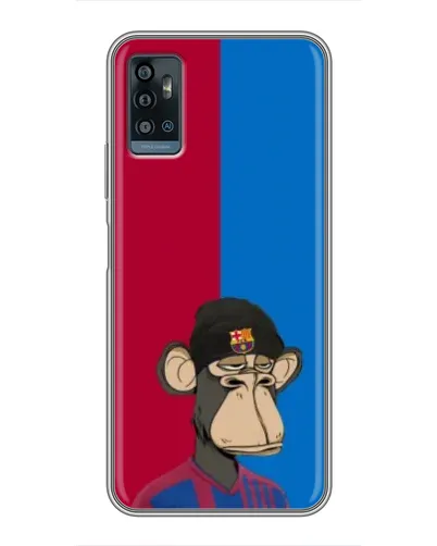 Чехол для ZTE Blade A71 с картинкой «Bored Ape — фанат Барсы» Чехол для ZTE Blade A71 с картинкой «Bored Ape — фанат Барсы»