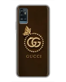 Чохол для ZTE Blade A71 з картинкою «Gucci — золотий метелик»