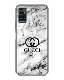 Чохол для ZTE Blade A71 з картинкою «Gucci — мармуровий шик»