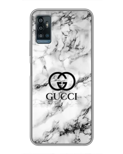 Чехол для ZTE Blade A71 с картинкой «Gucci — мраморный шик»
