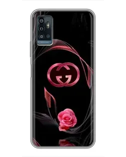 Чохол для ZTE Blade A71 з картинкою «Gucci — неонова троянда»