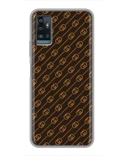 Чохол для ZTE Blade A71 з картинкою «Gucci — золоті діагоналі»