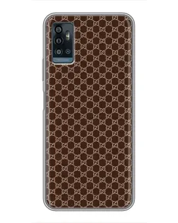 Чохол для ZTE Blade A71 з картинкою «Gucci — шоколадна сітка»