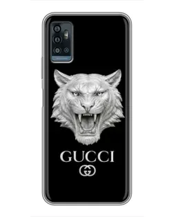 Чохол для ZTE Blade A71 з картинкою «Gucci — срібний лев»