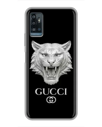 Чехол для ZTE Blade A71 с картинкой «Gucci — серебряный лев» Чехол для ZTE Blade A71 с картинкой «Gucci — серебряный лев»