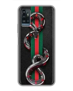 Чохол для ZTE Blade A71 з картинкою «Gucci — змія на смузі»