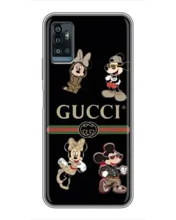 Чохол для ZTE Blade A71 з картинкою «Gucci — герої Disney та монограма»