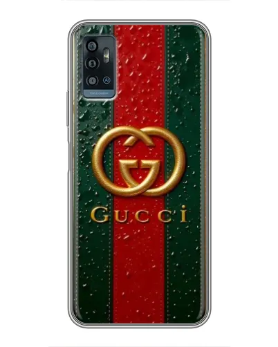 Чехол для ZTE Blade A71 с картинкой «Gucci — фирменная полоса и золото» Чехол для ZTE Blade A71 с картинкой «Gucci — фирменная полоса и золото»