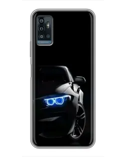 Чехол для ZTE Blade A71 с картинкой «BMW — ночной взгляд»