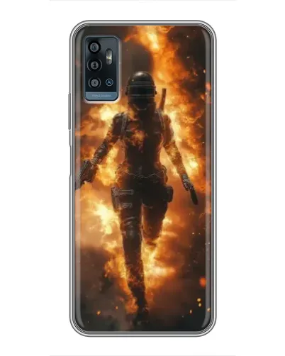 Чохол для ZTE Blade A71 з картинкою «BMW — швидкість у дощі»