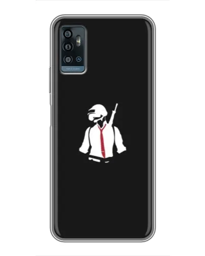 Чохол для ZTE Blade A71 з картинкою «PUBG — силует воїна»