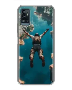 Чохол для ZTE Blade A71 з картинкою «PUBG — вільне падіння»